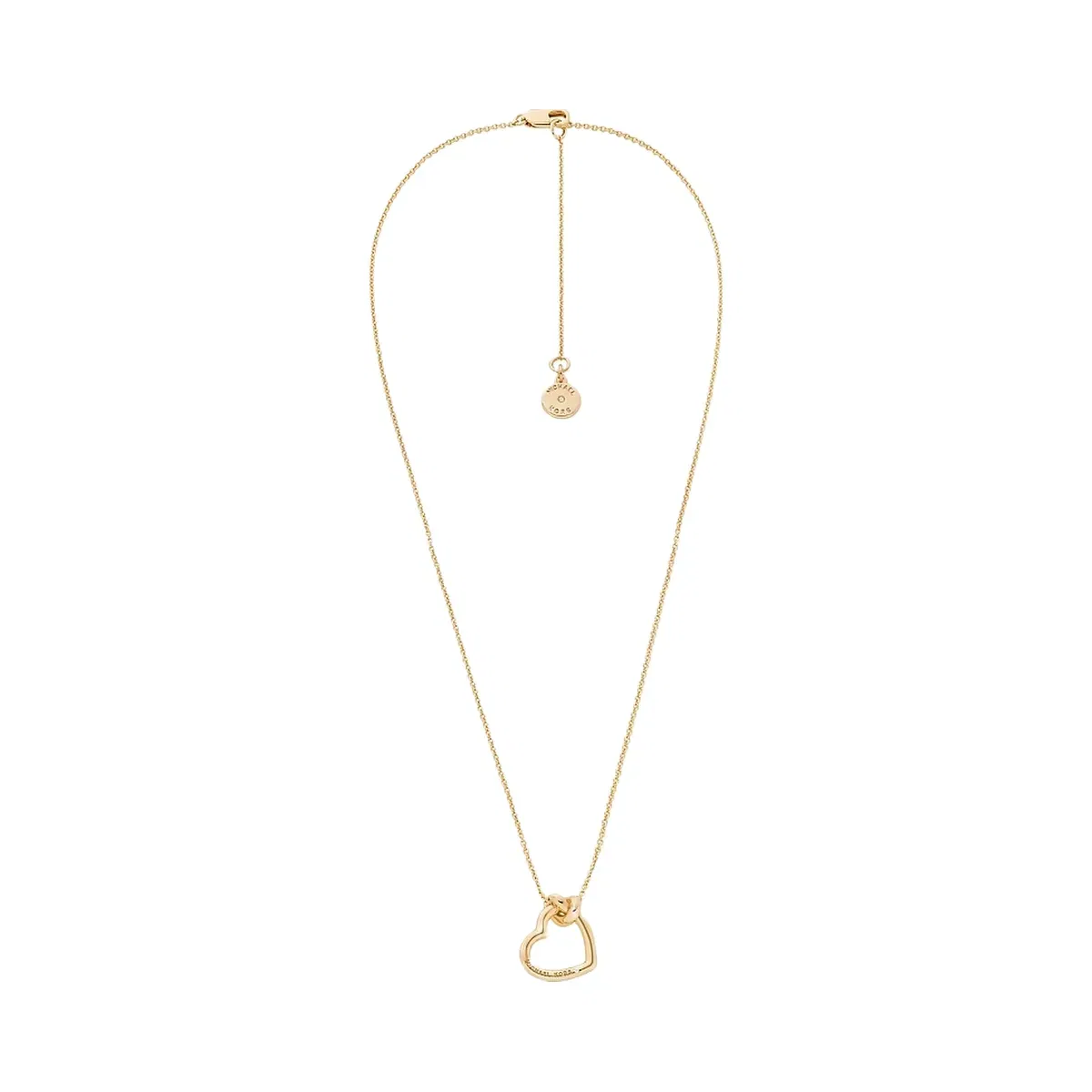 Michael Kors Knotted Heart Necklace Gold