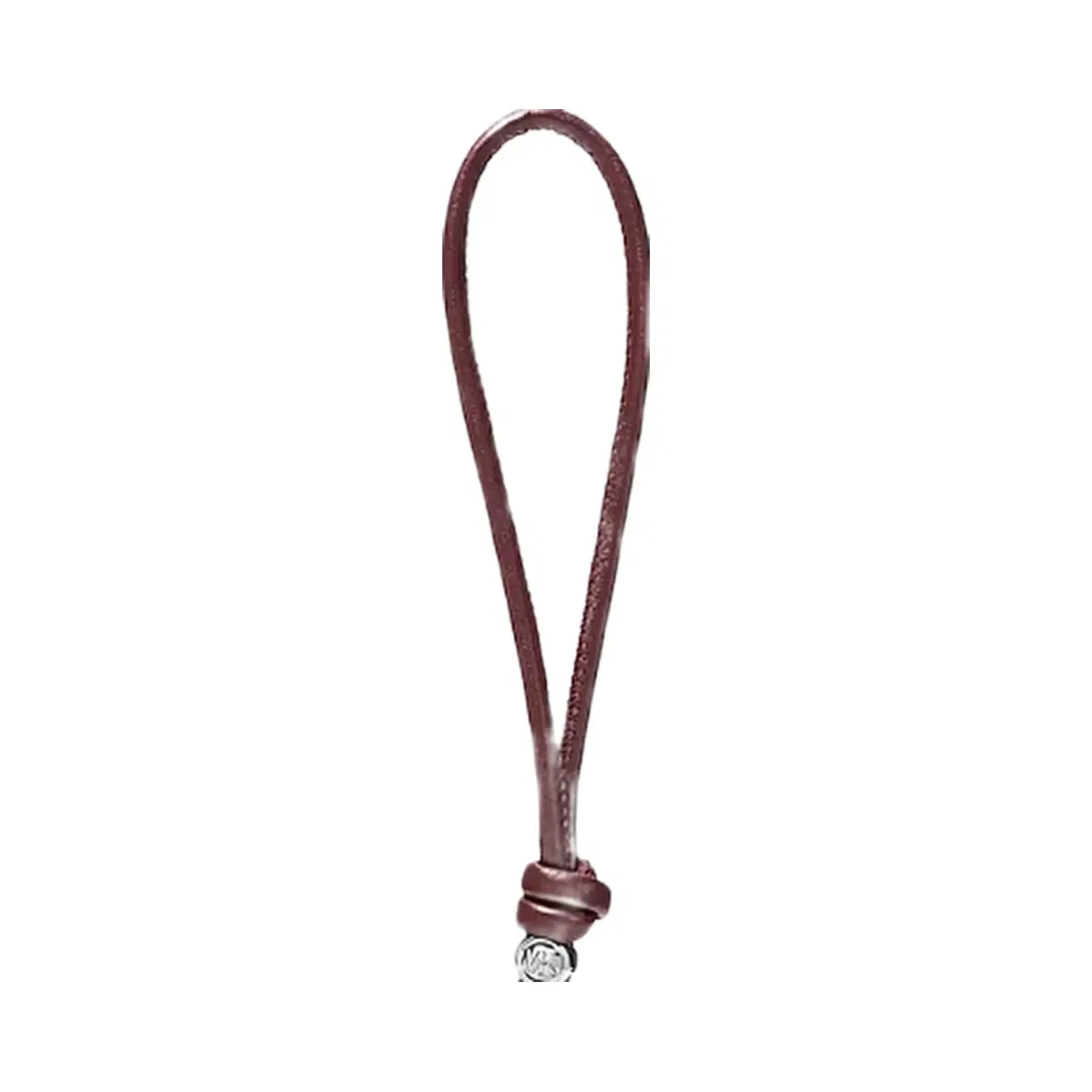 Michael Kors Puffy Logo Leather Bag Charm Oxblood