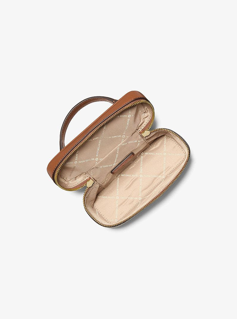 Michael Kors Vivi Small Signature Logo Vanity Crossbody Bag Brown