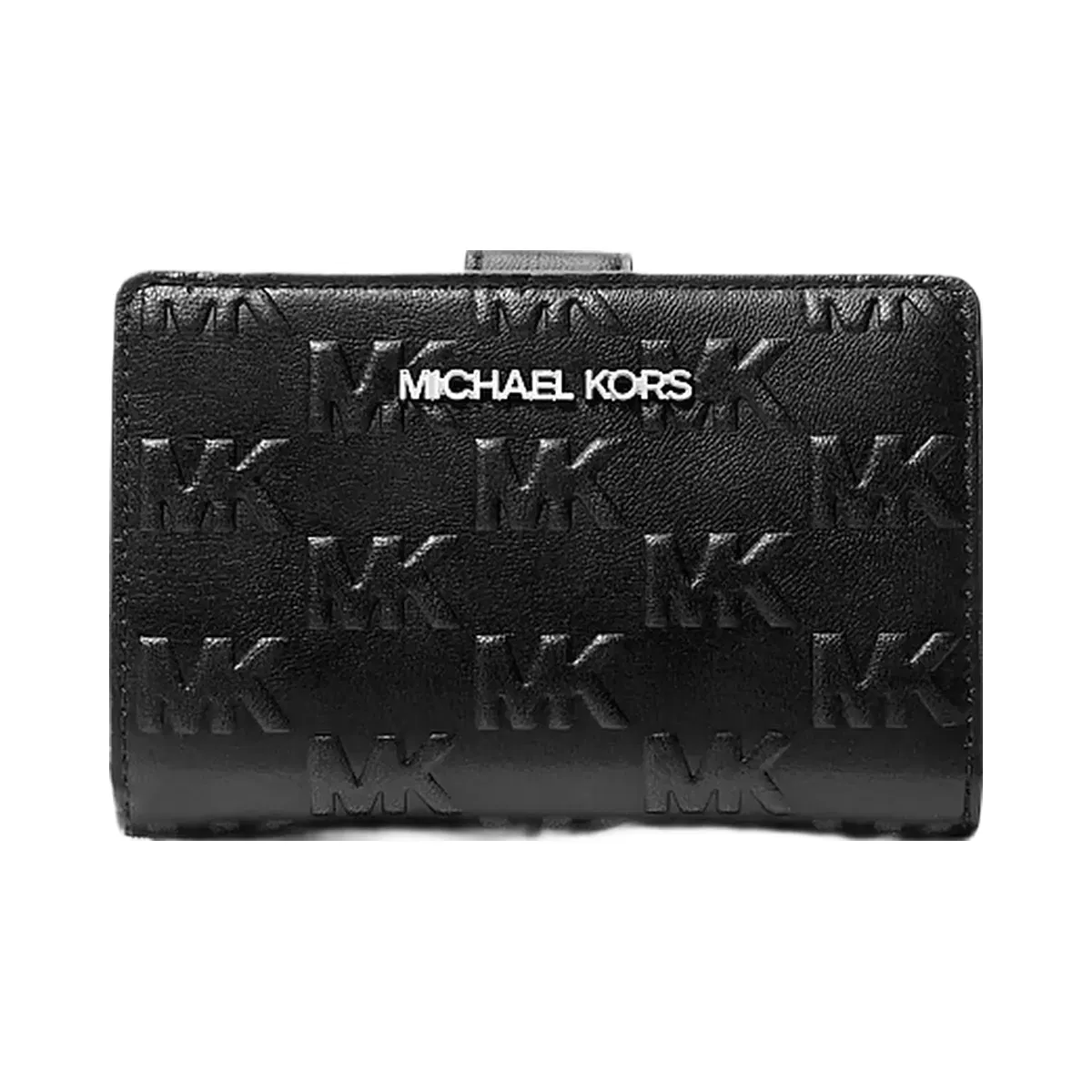Michael Kors Jet Set Travel Medium Logo Embossed Wallet Black