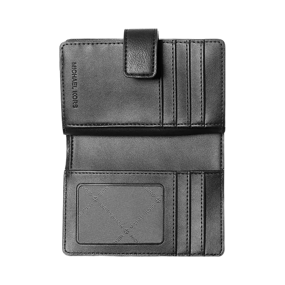Michael Kors Jet Set Travel Medium Logo Embossed Wallet Black