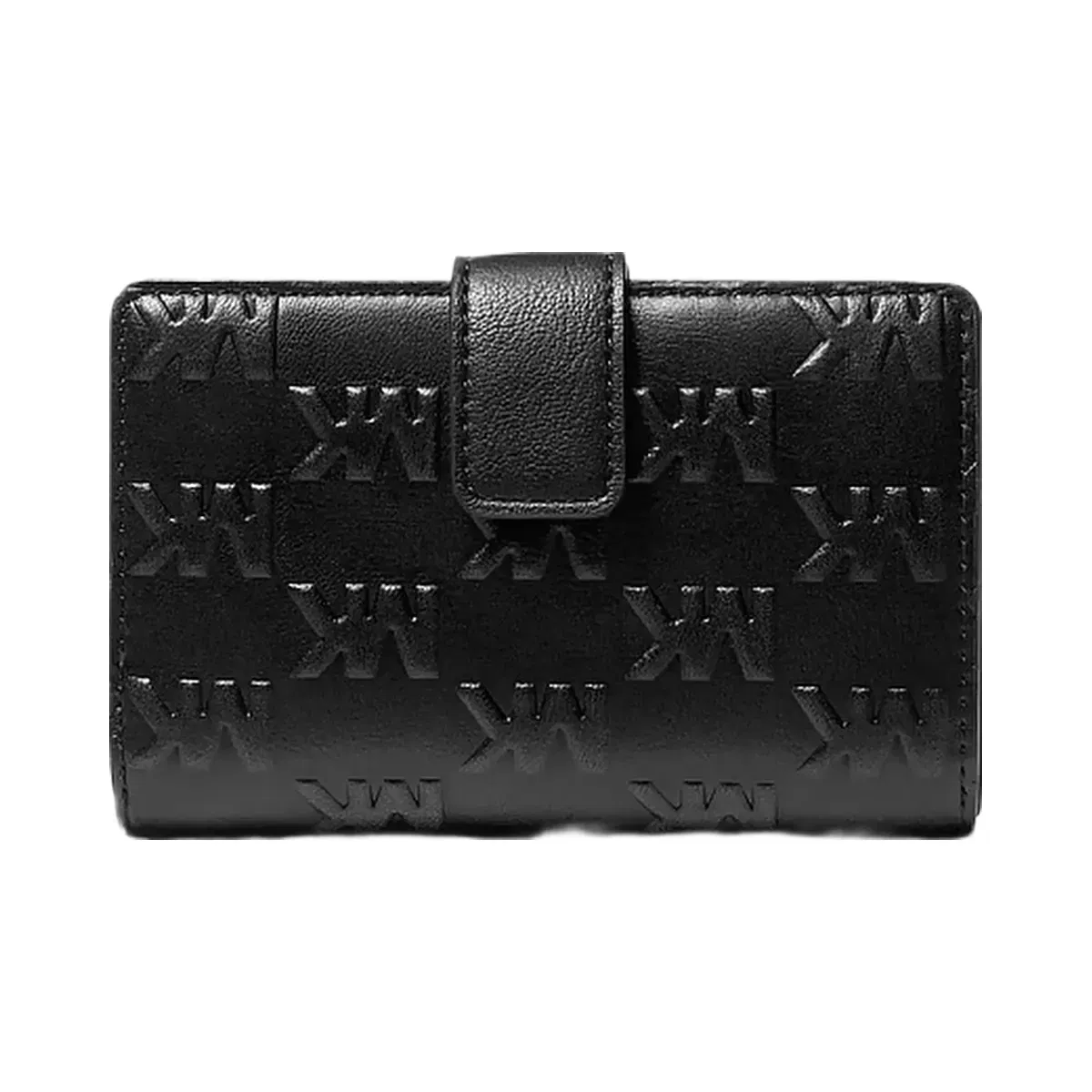 Michael Kors Jet Set Travel Medium Logo Embossed Wallet Black