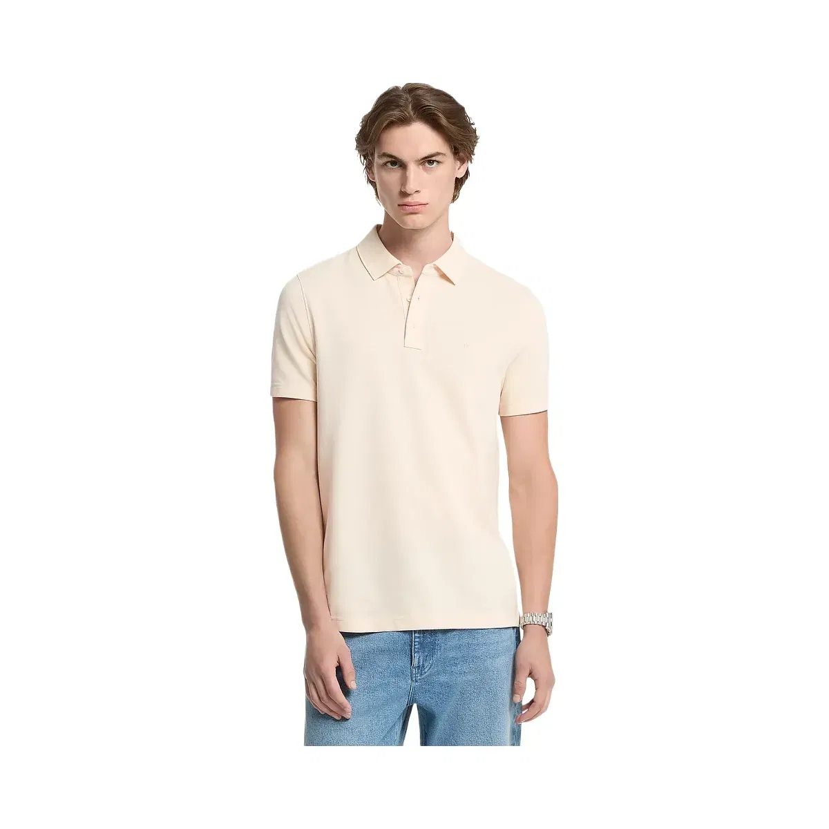 Michael Kors Pima Cotton Piqué Polo Shirt Lt Cream