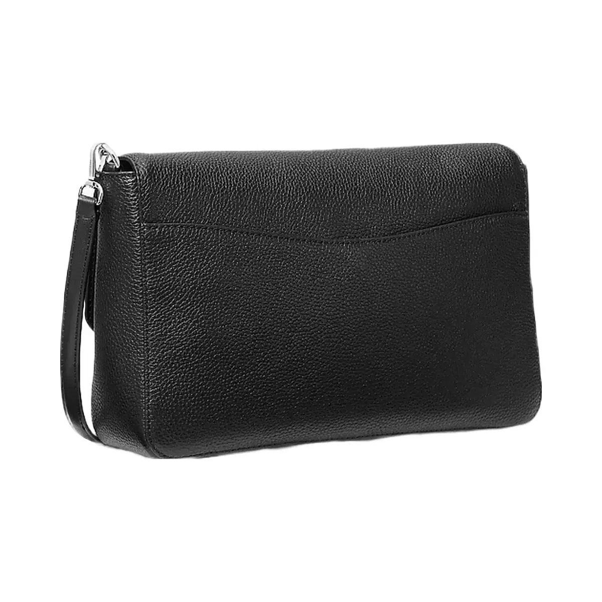 Michael Kors Kacey Large Pebbled Leather Convertible Crossbody Bag Black