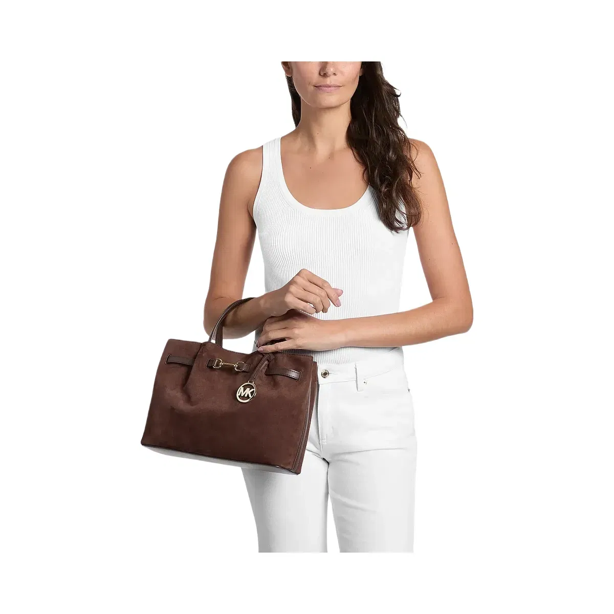 Michael Kors Carson Medium Satchel Nutmeg