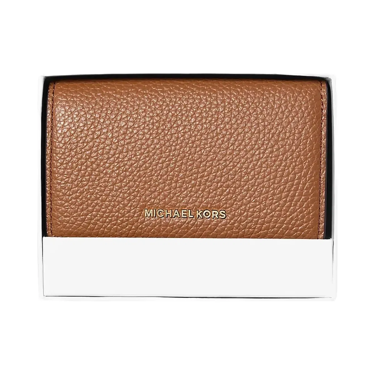 Michael Kors Bryant Medium Pebbled Leather Wallet Luggage