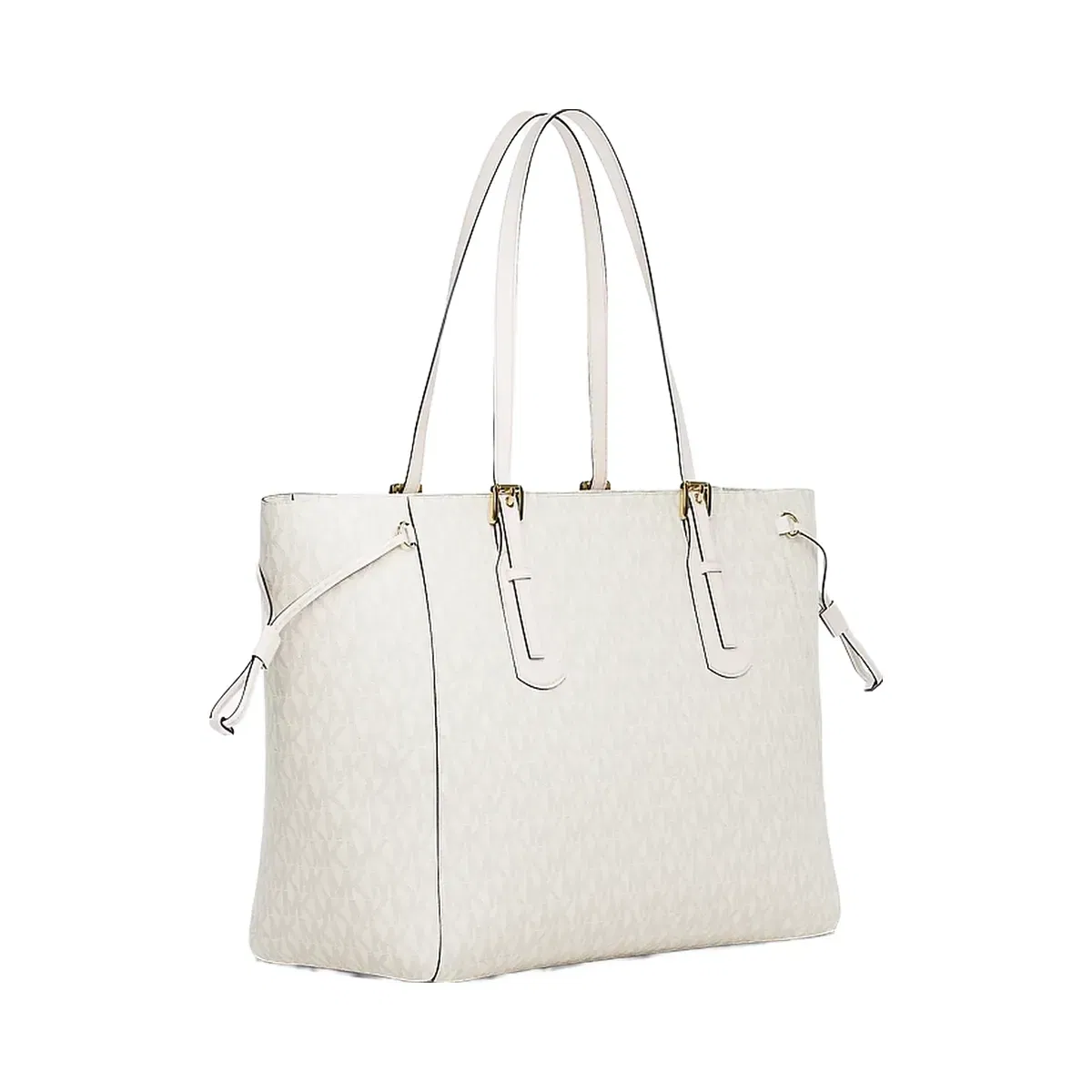 Michael Kors Voyager Large Signature Logo Top-Zip Tote Bag Lt Crm Multi
