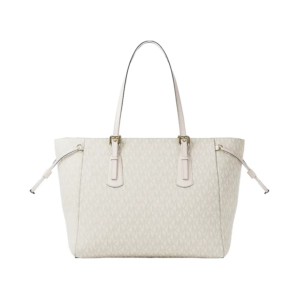 Michael Kors Voyager Large Signature Logo Top-Zip Tote Bag Lt Crm Multi