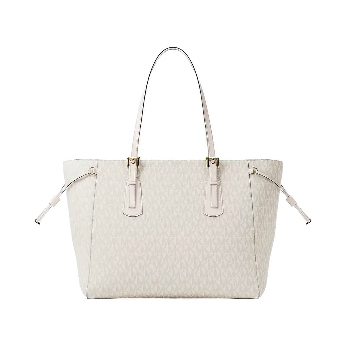 Michael Kors Voyager Large Signature Logo Top-Zip Tote Bag Lt Crm Multi