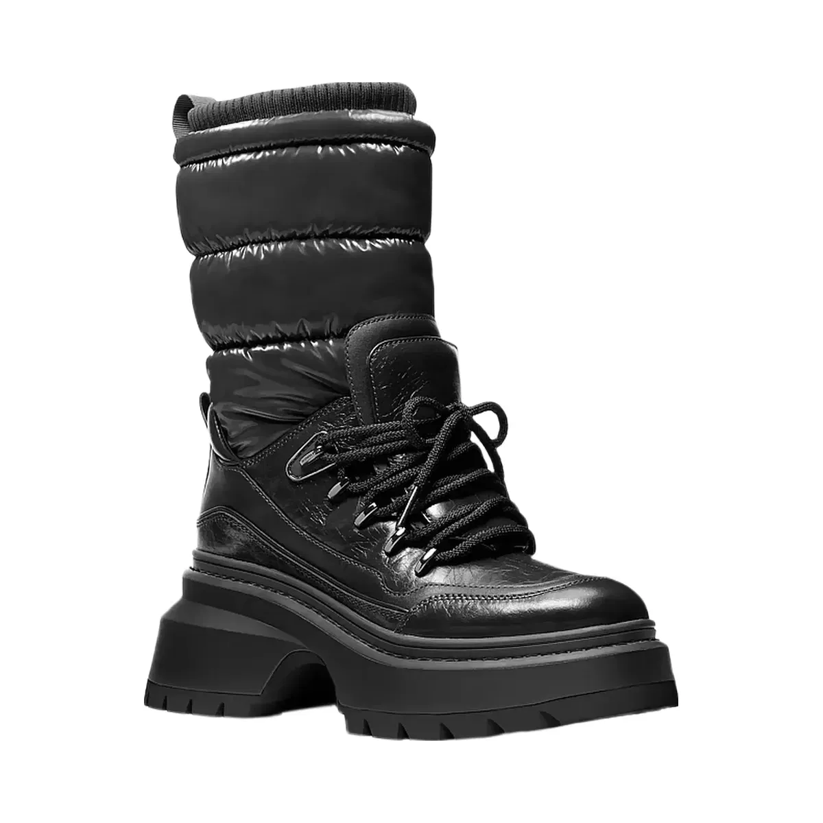 Michael Kors Shiloh Mixed-Media Boot Black