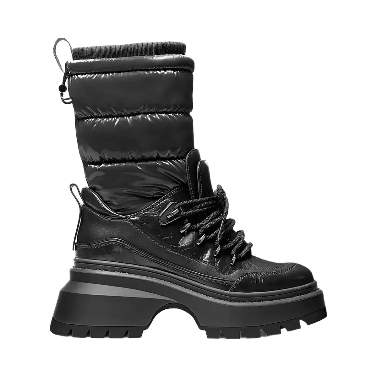 Michael Kors Shiloh Mixed-Media Boot Black