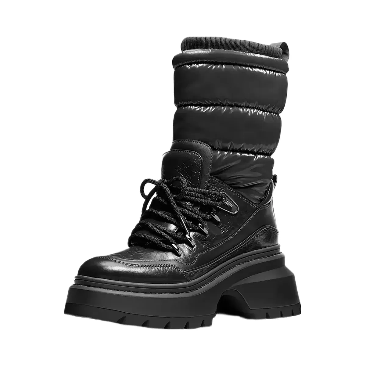 Michael Kors Shiloh Mixed-Media Boot Black