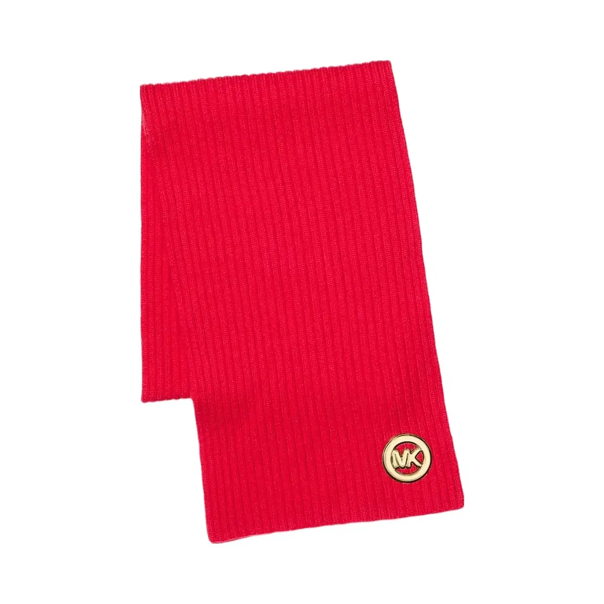 Michael Kors Ribbed Wool Scarf Crimson