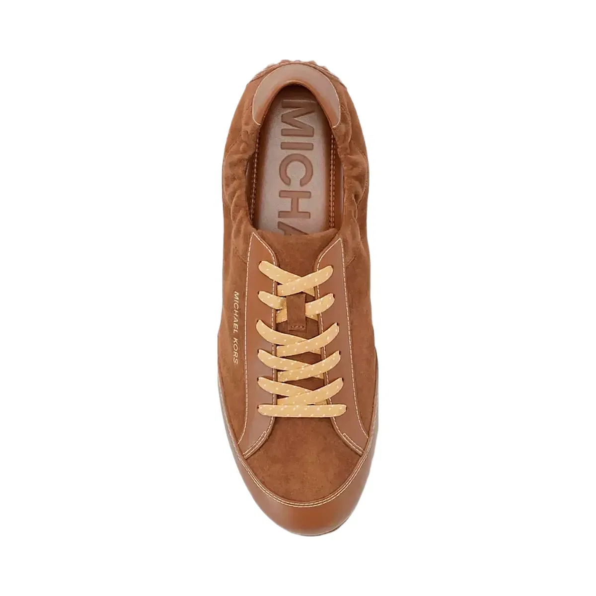 Michael Kors Susie Suede and Leather Trainer Luggage
