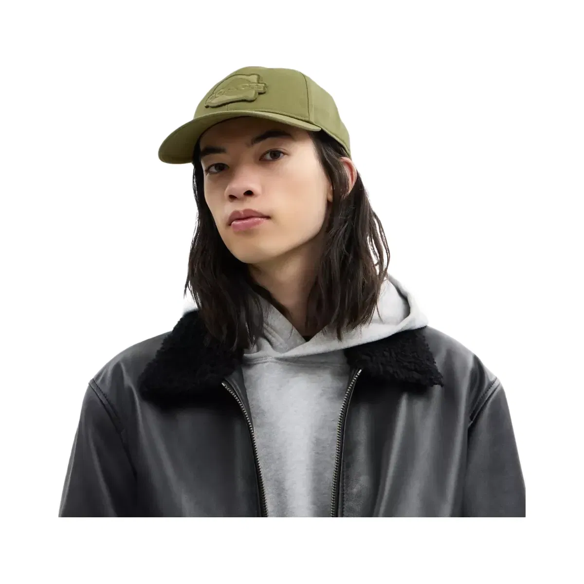 Coach Soho Flat Brim Baseball Hat in Olive