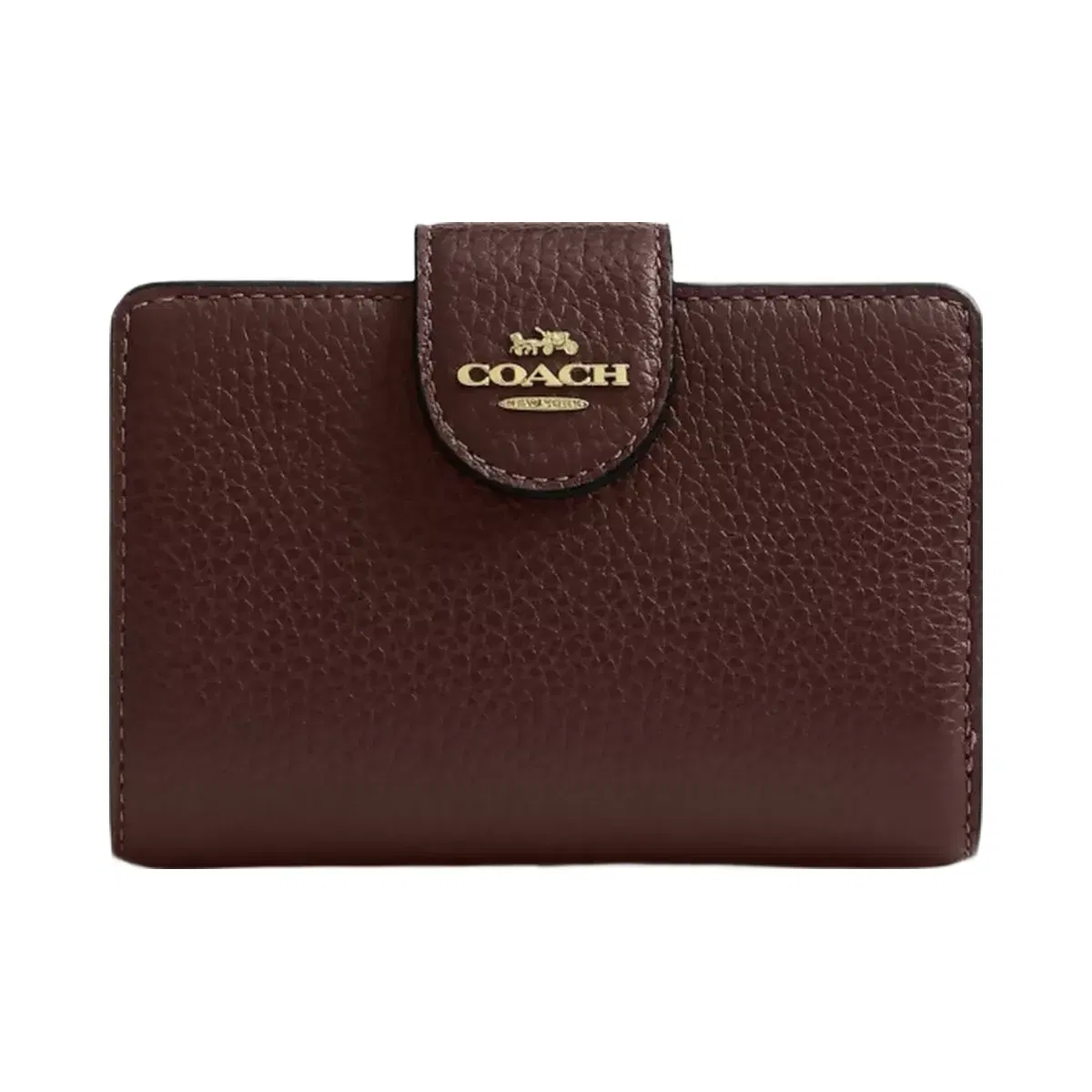 Coach Medium Corner Zip Wallet in Gold Maple
