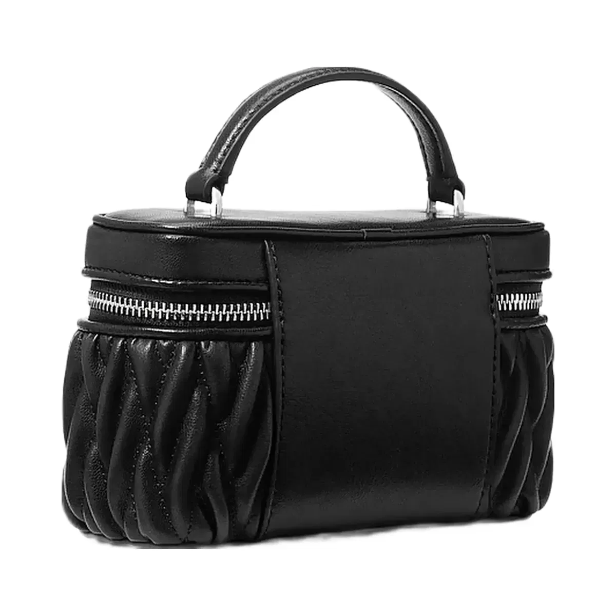 Michael Kors Vivi Small Matelassé Burnished Vanity Crossbody Bag Black