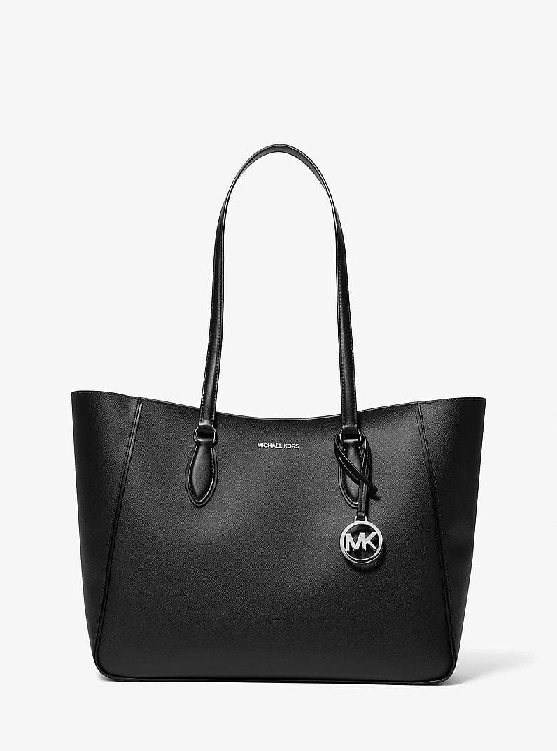 Michael Kors Jet Set Travel Large Smooth and Signature Logo 3-in-1 Tote Bag Black