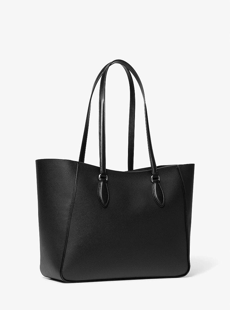 Michael Kors Jet Set Travel Large Smooth and Signature Logo 3-in-1 Tote Bag Black