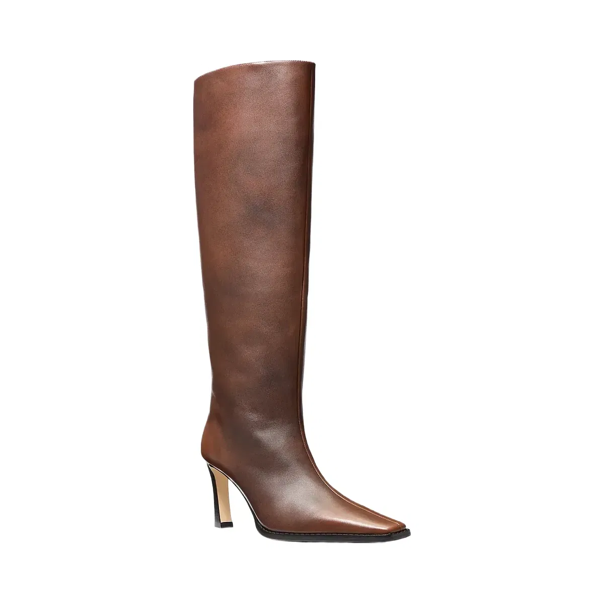 Michael Kors Darrah Burnished Leather Boot Luggage