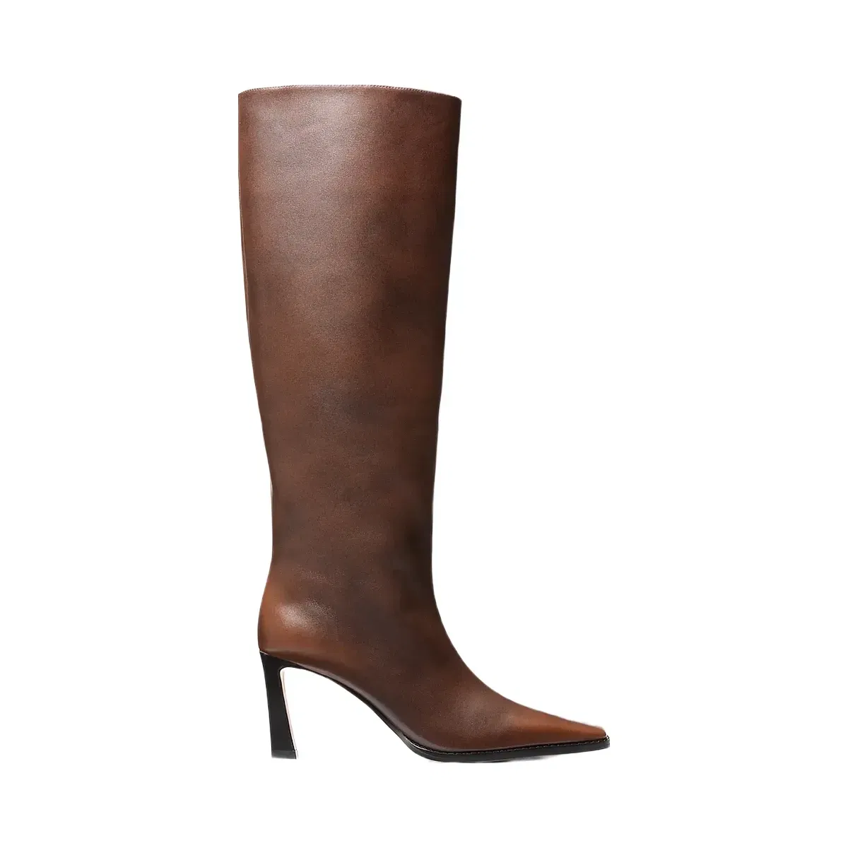Michael Kors Darrah Burnished Leather Boot Luggage
