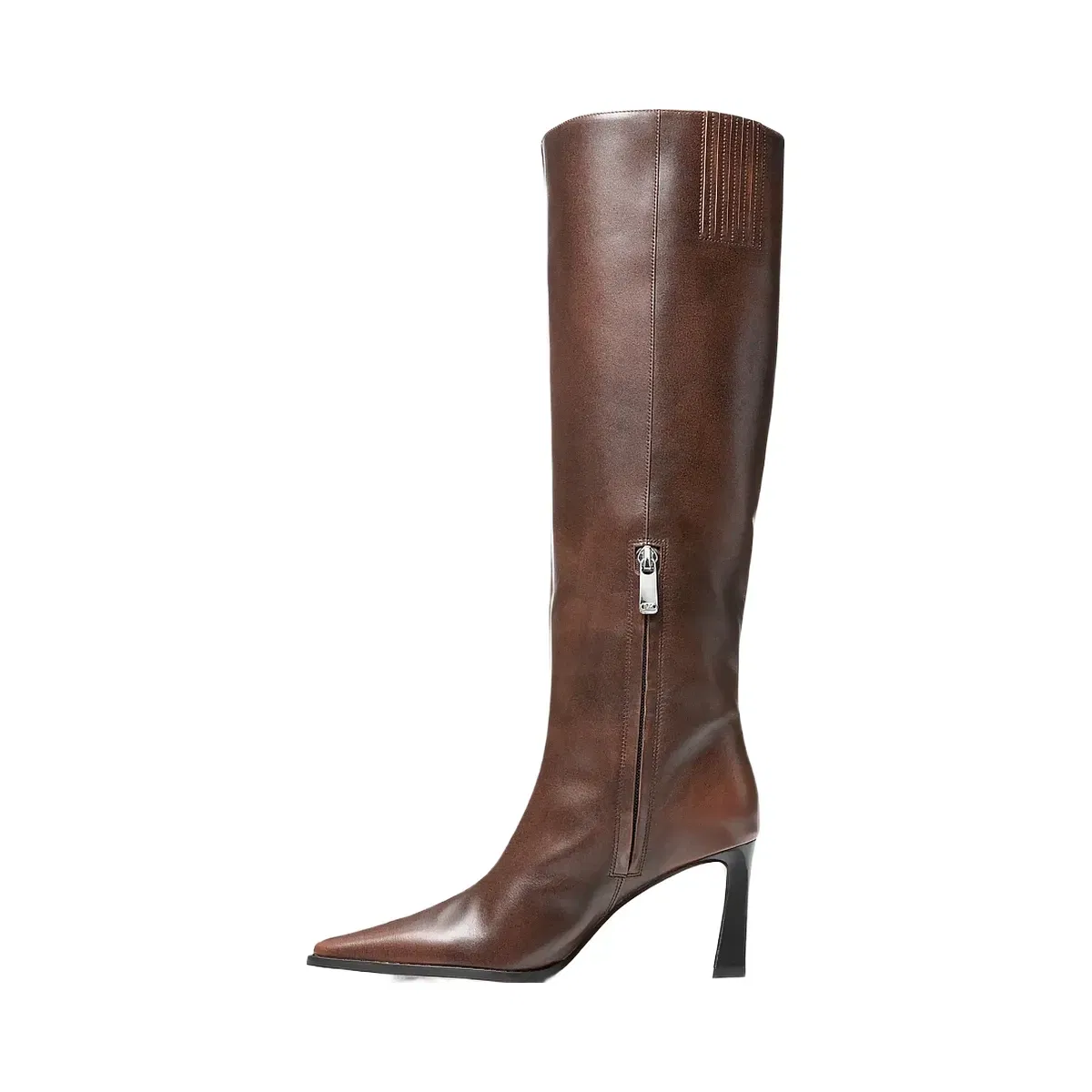 Michael Kors Darrah Burnished Leather Boot Luggage
