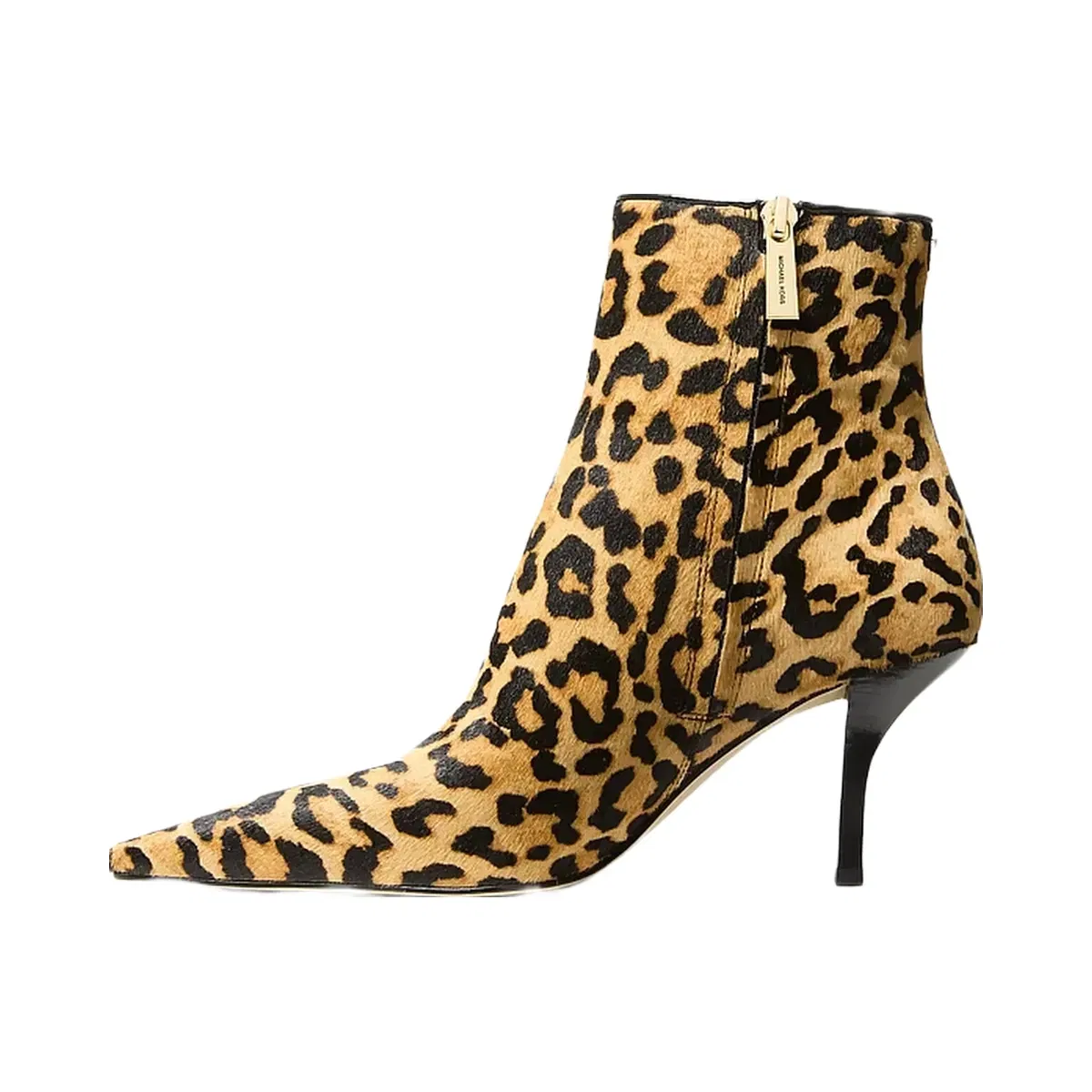 Michael Kors Selina Leopard Print Calf Hair Ankle Boot Marigold