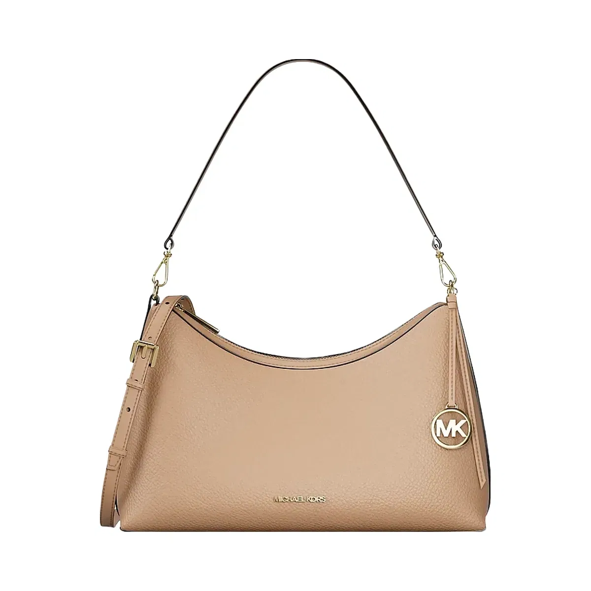 Michael Kors Sammy Medium Pebbled Leather Convertible Shoulder Bag Camel