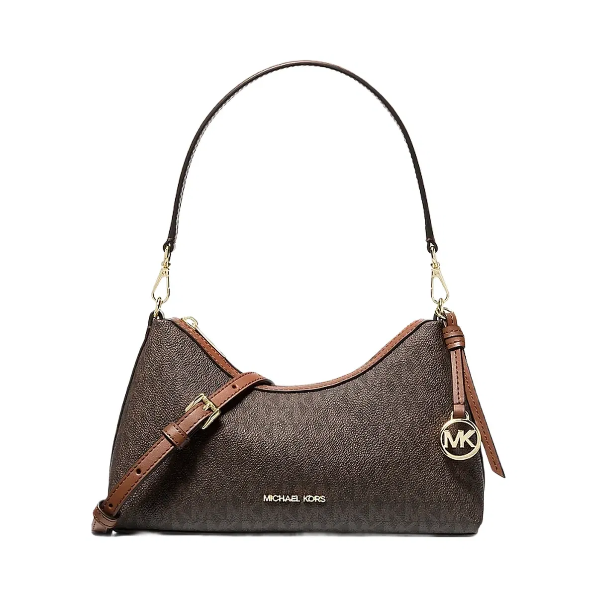 Michael Kors Sammy Small Signature Logo Convertible Crossbody Bag Brown