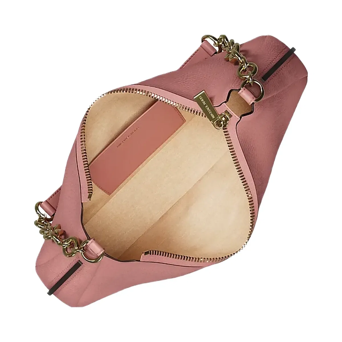 Michael Kors Nolita Medium Nubuck Chain Pochette Primrose