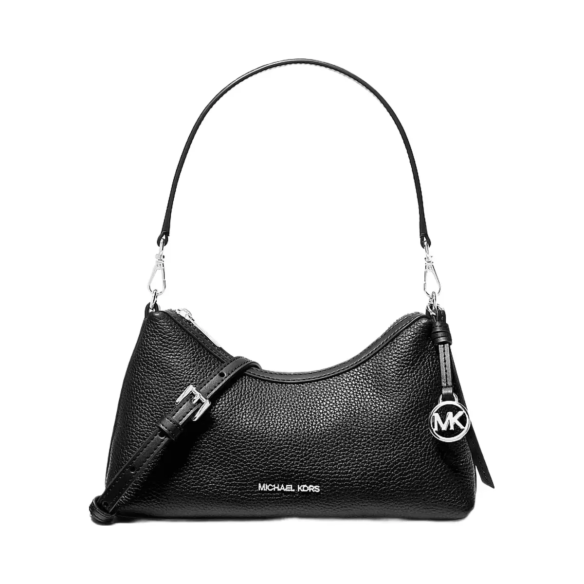 Michael Kors Sammy Small Pebbled Leather Convertible Crossbody Bag Black