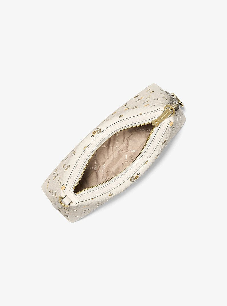 Michael Kors Sammy Small Floral Printed Convertible Crossbody Bag Lt Cream