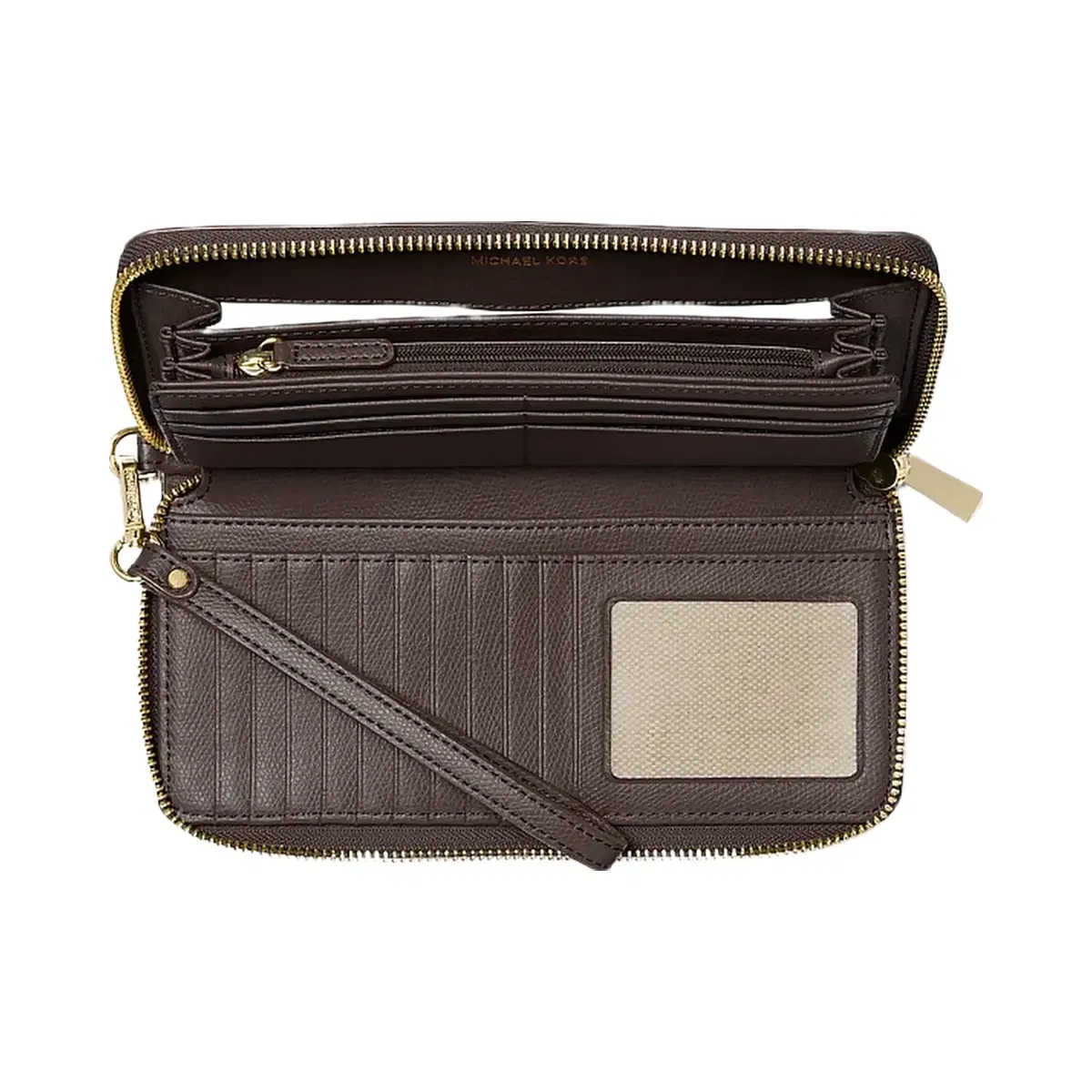 Michael Kors Jet Set Travel Large Leather Continental Wallet Chocolate