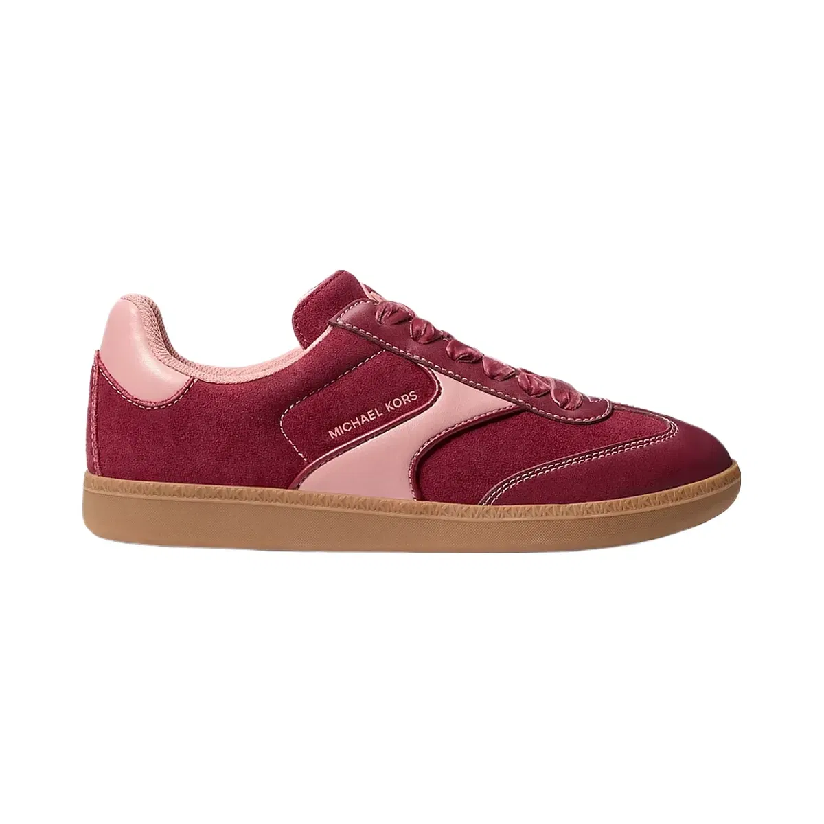 Michael Kors Benny Polyester Microsuede Sneaker Maroon