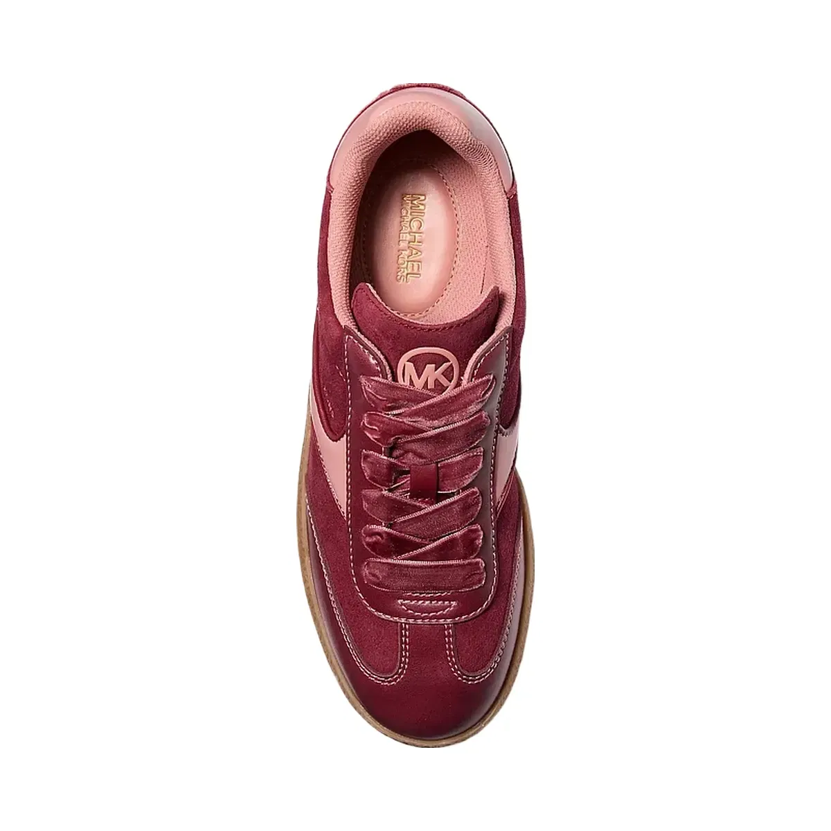 Michael Kors Benny Polyester Microsuede Sneaker Maroon