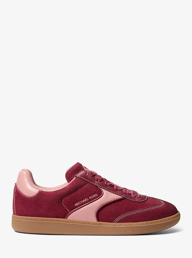Michael Kors Benny Polyester Microsuede Sneaker Maroon