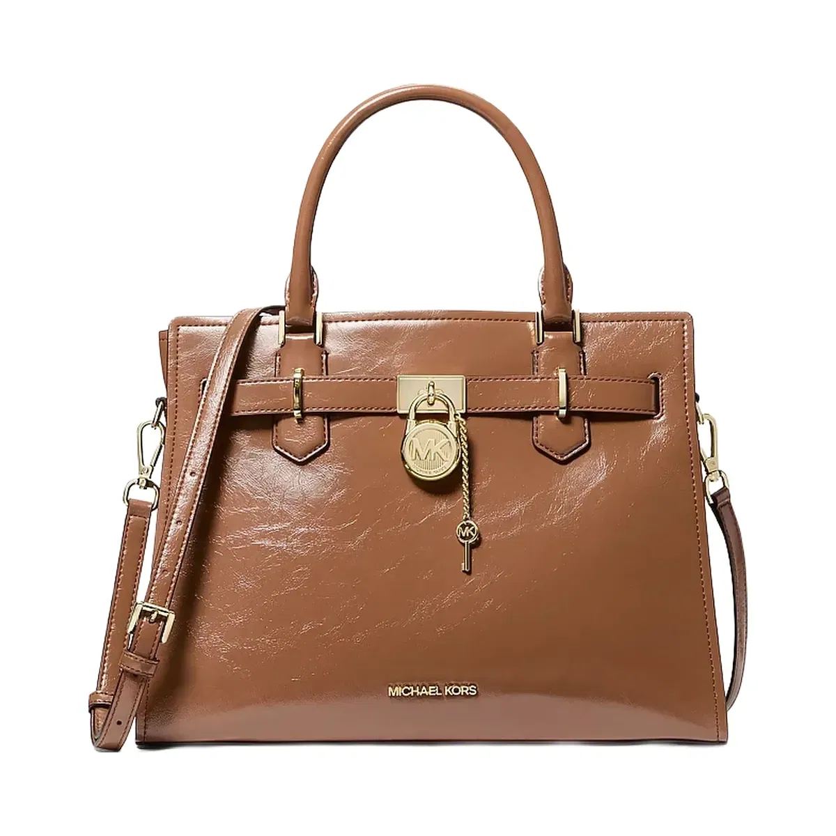 Michael Kors Hamilton Medium Patent Satchel Luggage