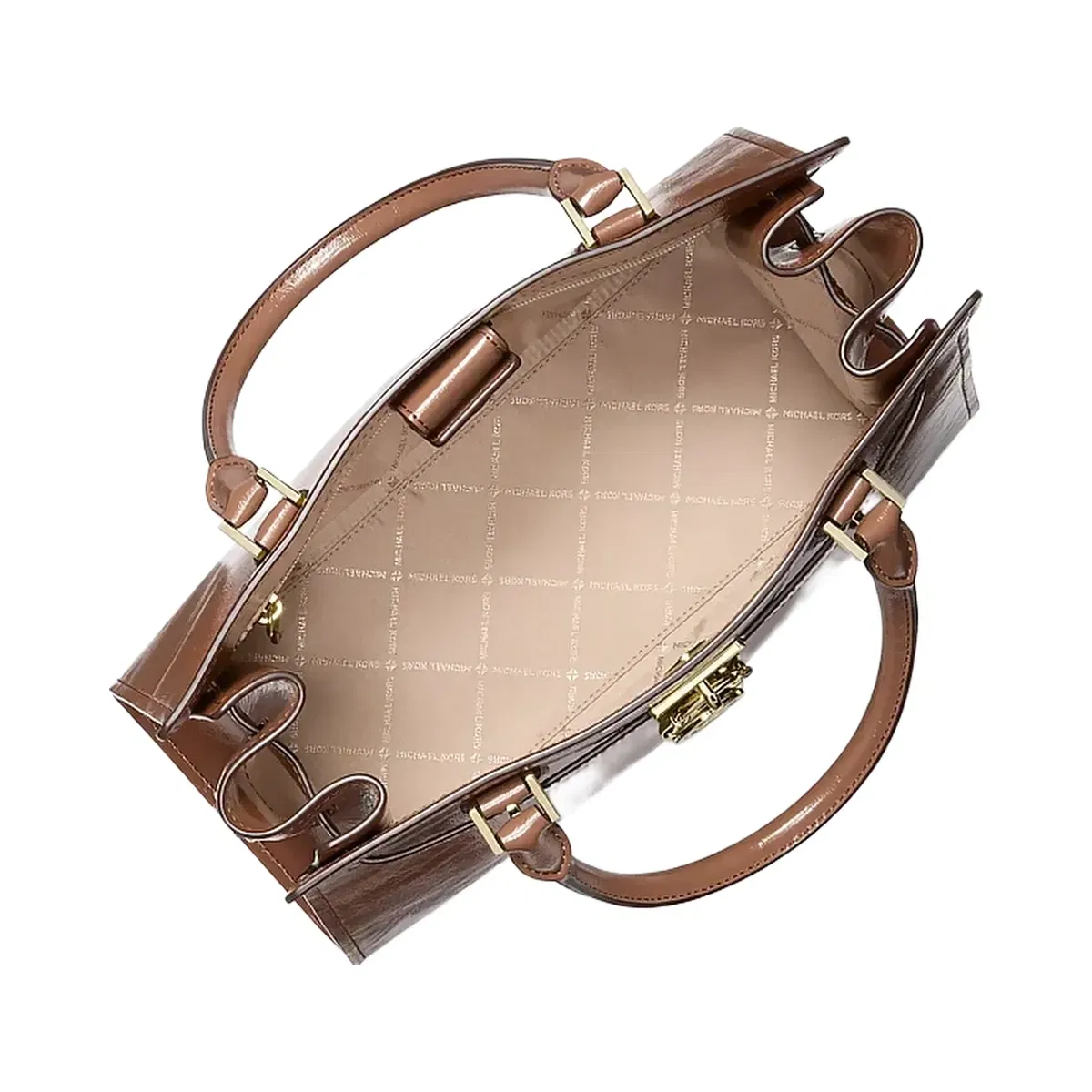 Michael Kors Hamilton Medium Patent Satchel Luggage