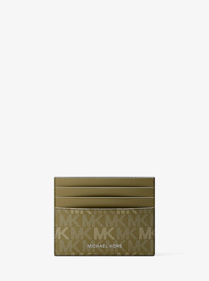 Michael Kors Cooper Signature Logo Card Case Oregano