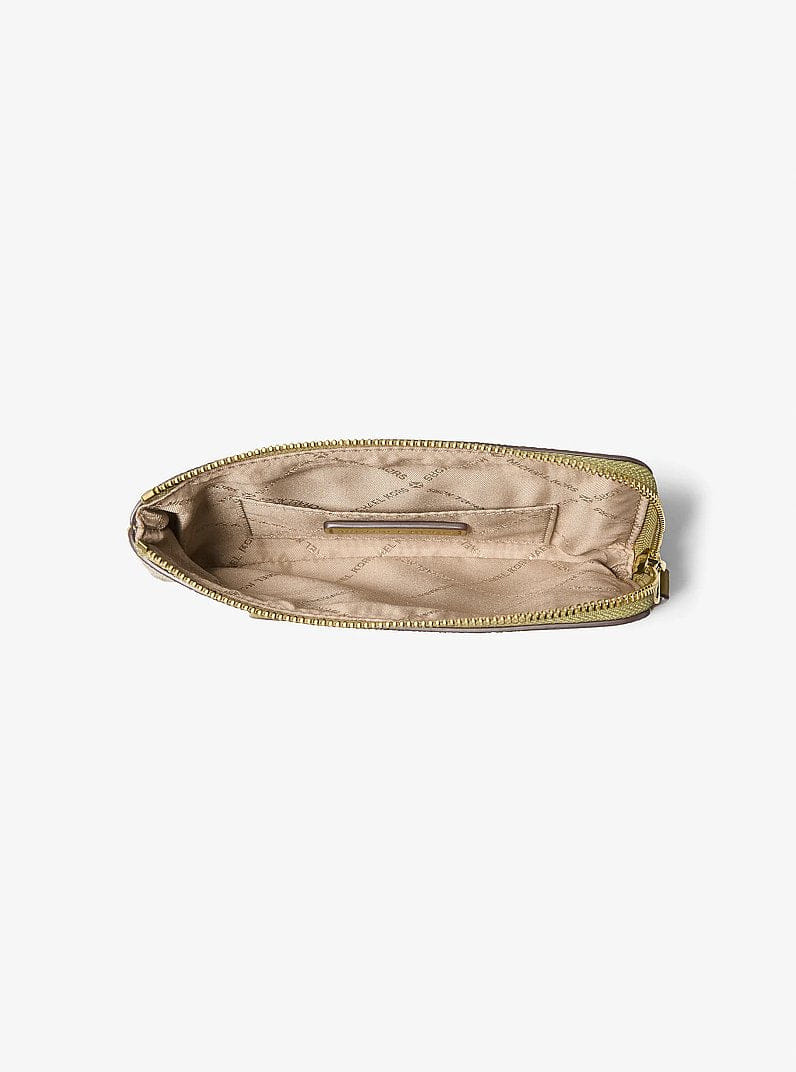 Michael Kors Jet Set Travel Small Signature Logo Wristlet Oregano