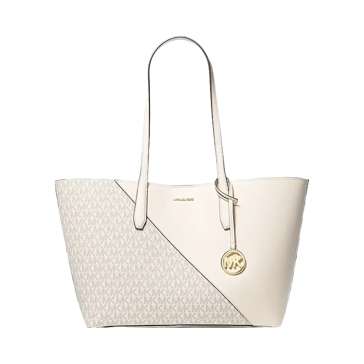 Michael Kors Avalon Medium Smooth and Signature Logo Tote Bag Lt Crm Multi