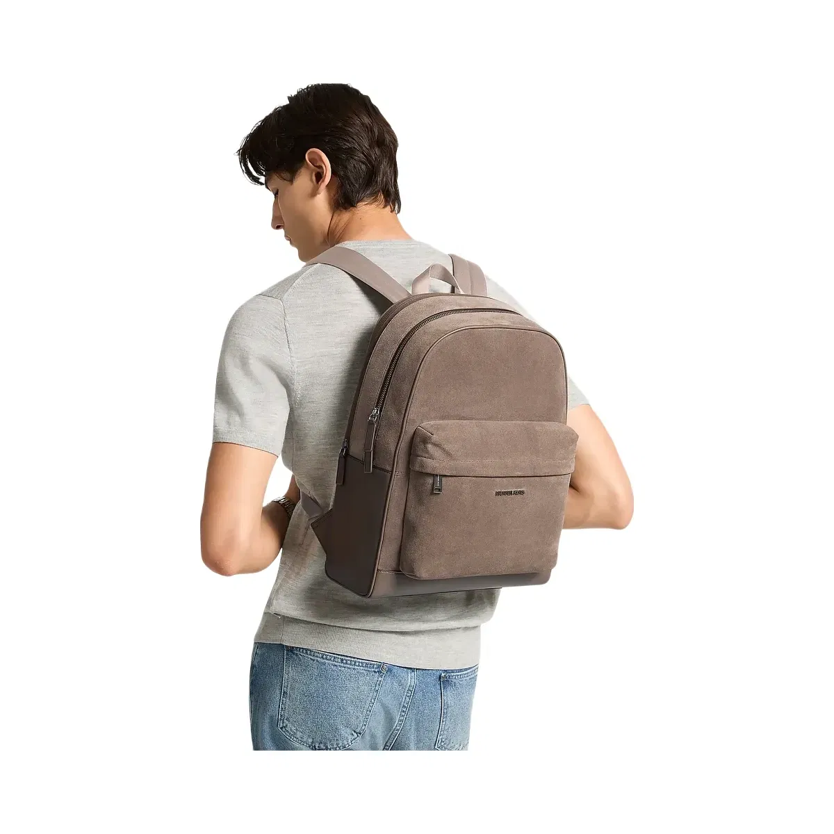 Michael Kors Pacey Suede Backpack Mushroom