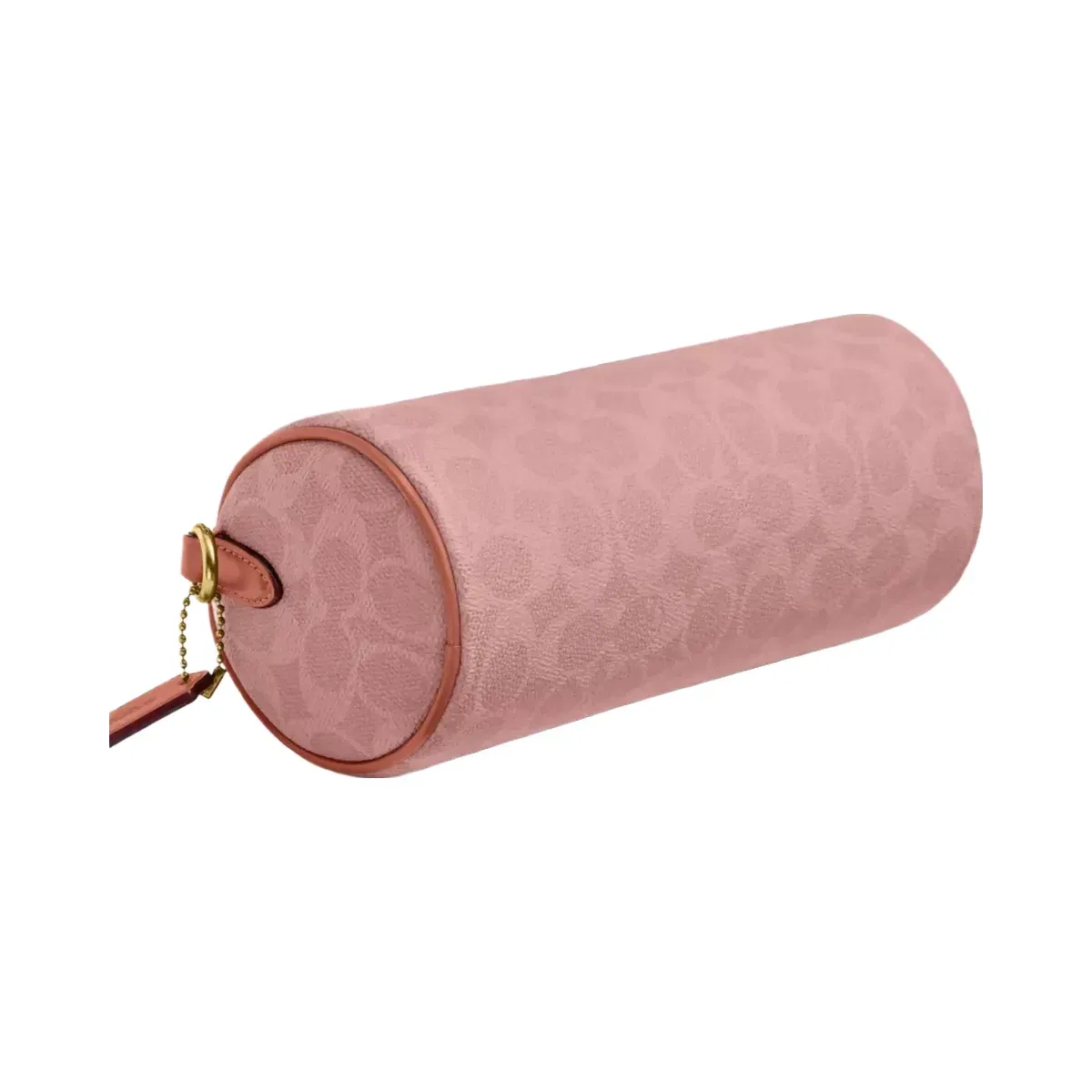 Coach Barrel Bag In Signature Canvas in Brass Melon Pink