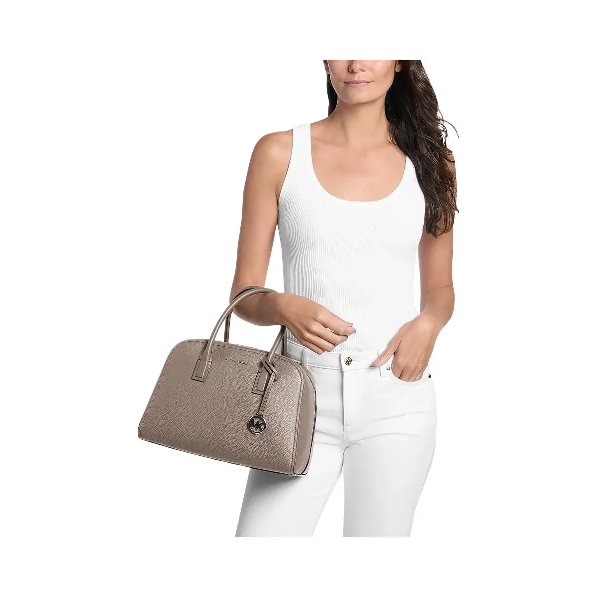 Michael Kors Ashton Medium Satchel Mushroom