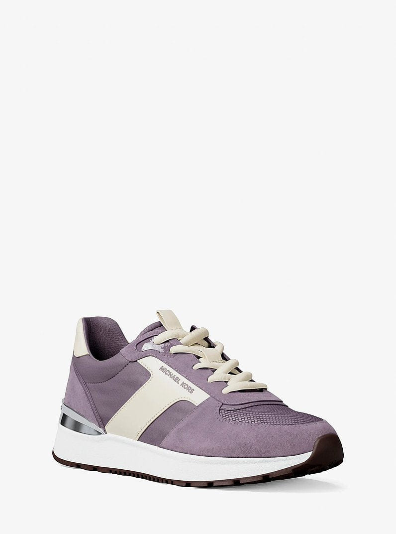 Michael Kors Remy Mixed-Media Trainer Lilac