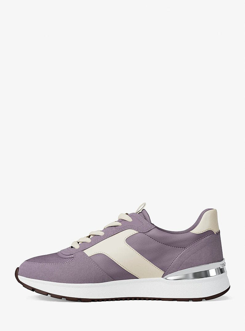 Michael Kors Remy Mixed-Media Trainer Lilac