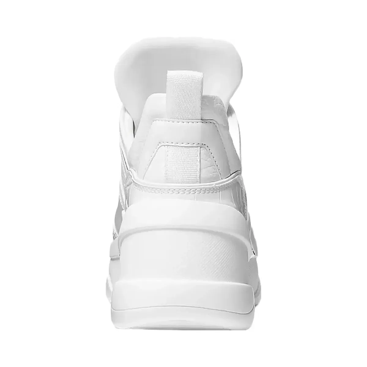 Michael Kors Olympia Mixed-Media Trainer Optic White