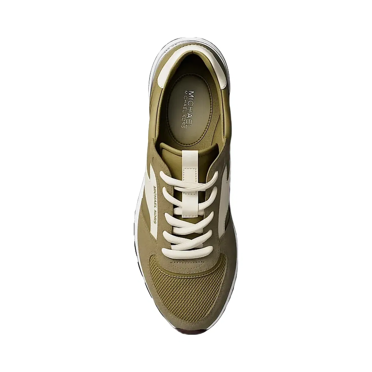 Michael Kors Remy Mixed-Media Trainer Oregano