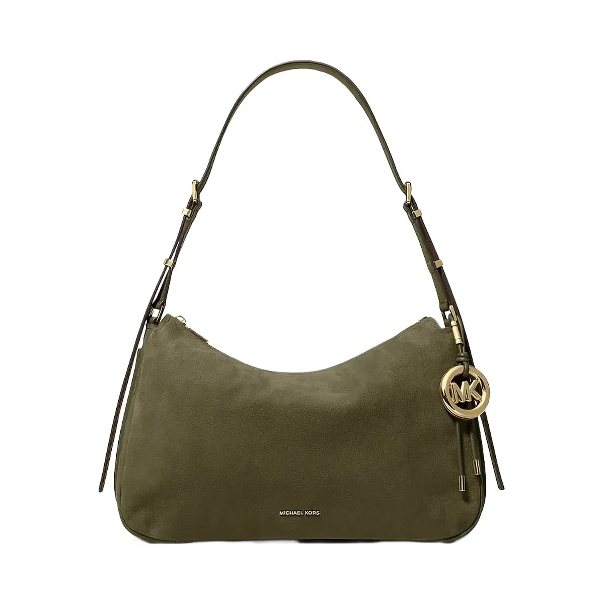 Michael Kors Nolita Medium Nubuck Shoulder Bag Loden
