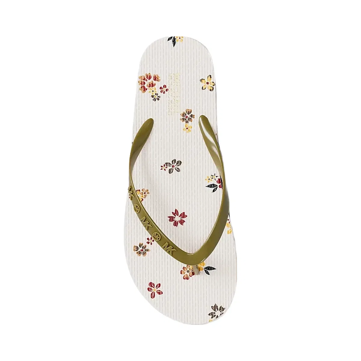 Michael Kors Floral Printed Flip Flop Cream Multi